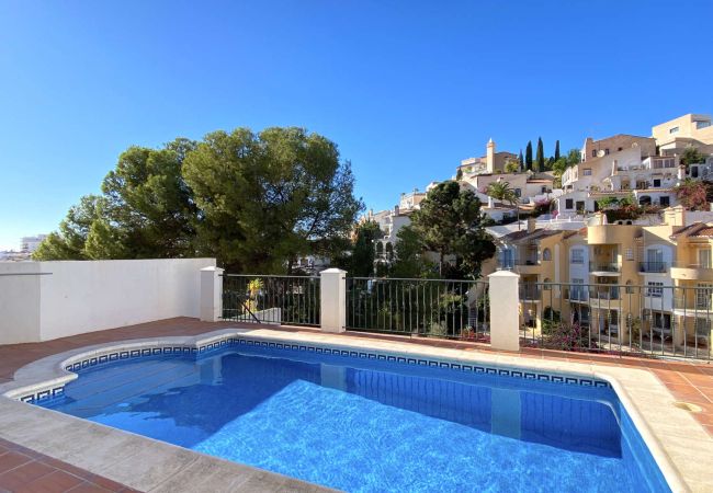 Villa Lucena in Nerja with private pool near Burriana beach.