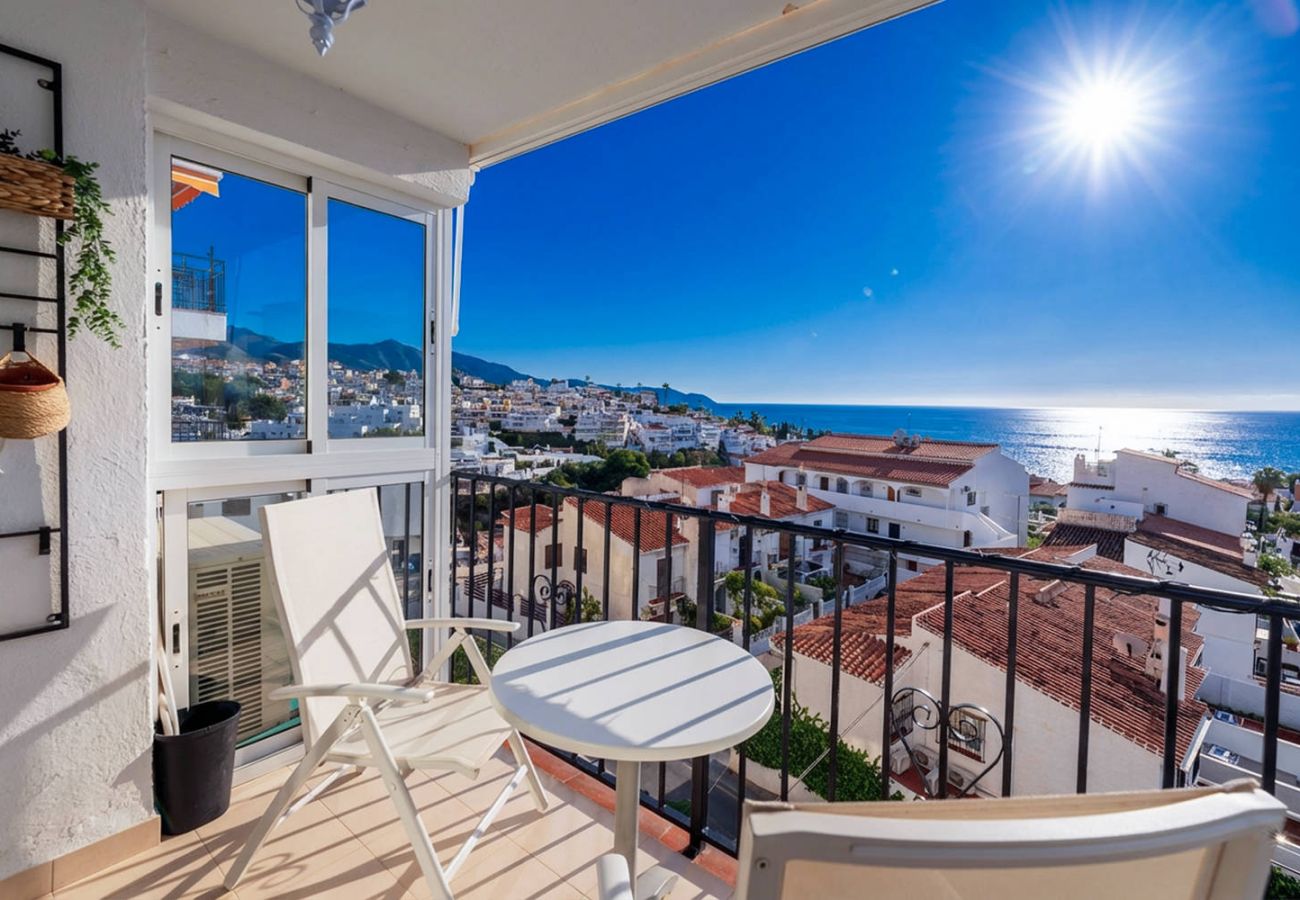 Pleasant glass-enclosed terrace overlooking Nerja