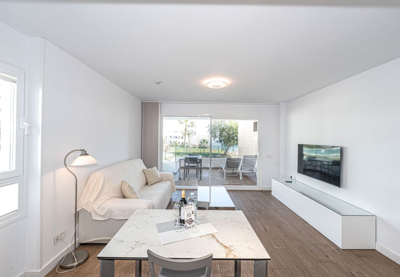 Modern minimalist design living room in a luxury apartment at Isea Calaceite Nerja Torrox