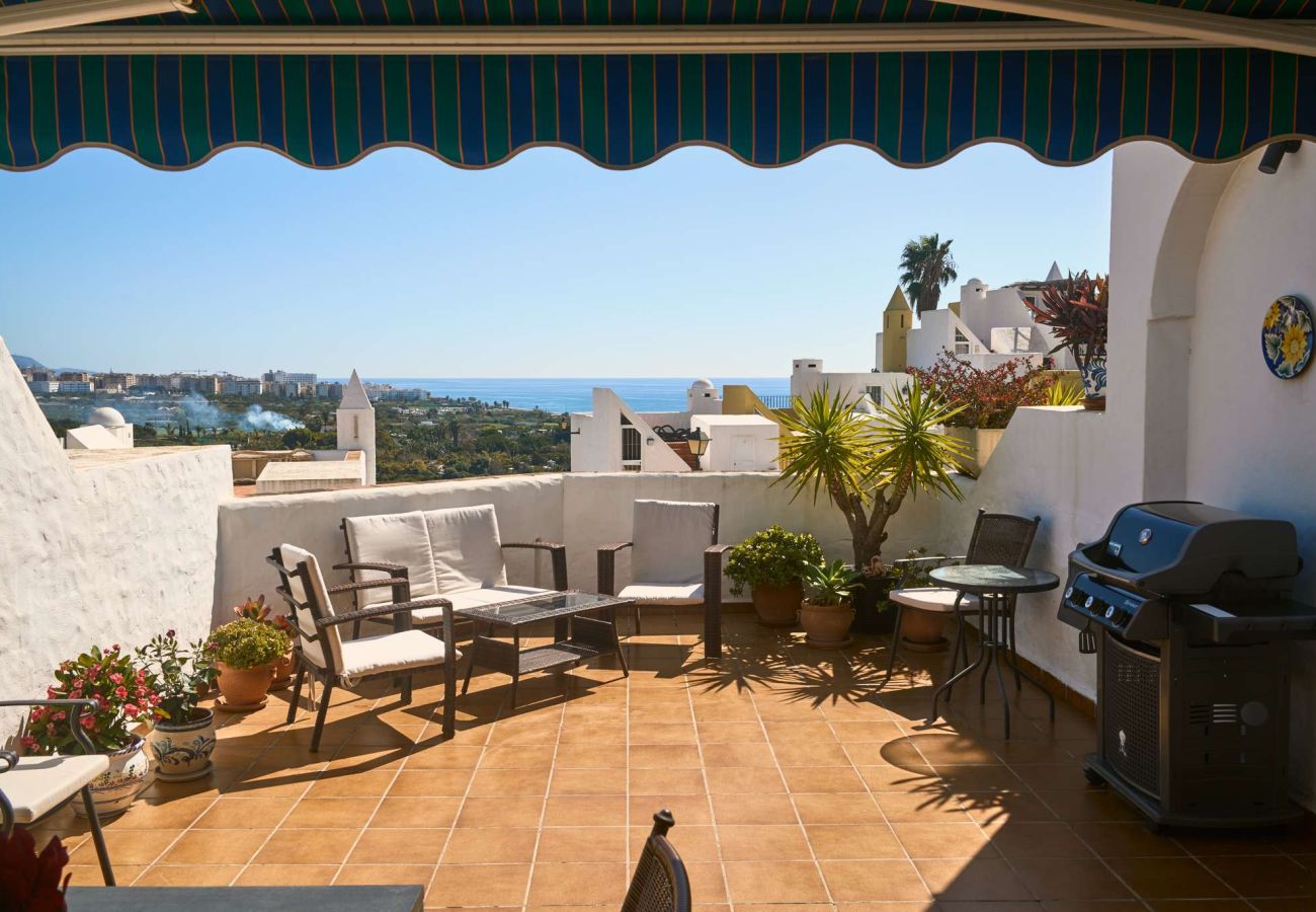 Terraced House in Nerja - Casablanca 9: Duplex with Multi-Level Terraces, Sea Views & Sunset