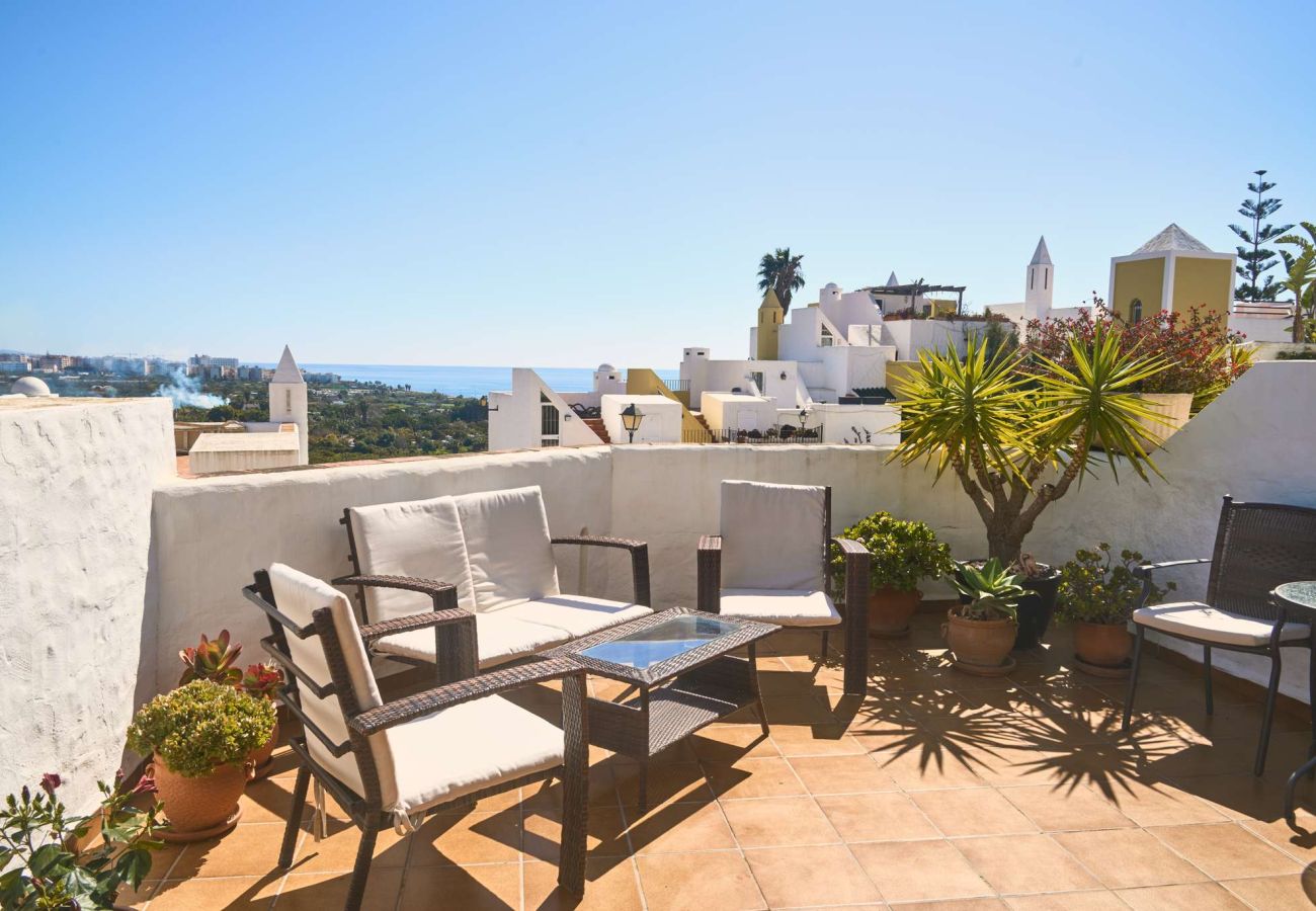 Terraced House in Nerja - Casablanca 9: Duplex with Multi-Level Terraces, Sea Views & Sunset
