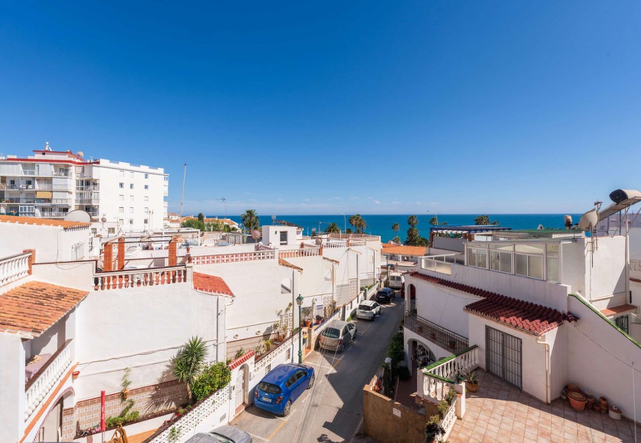 Sea views from the south-facing balcony at Albaida II 2B, Playa Torrecilla Nerja