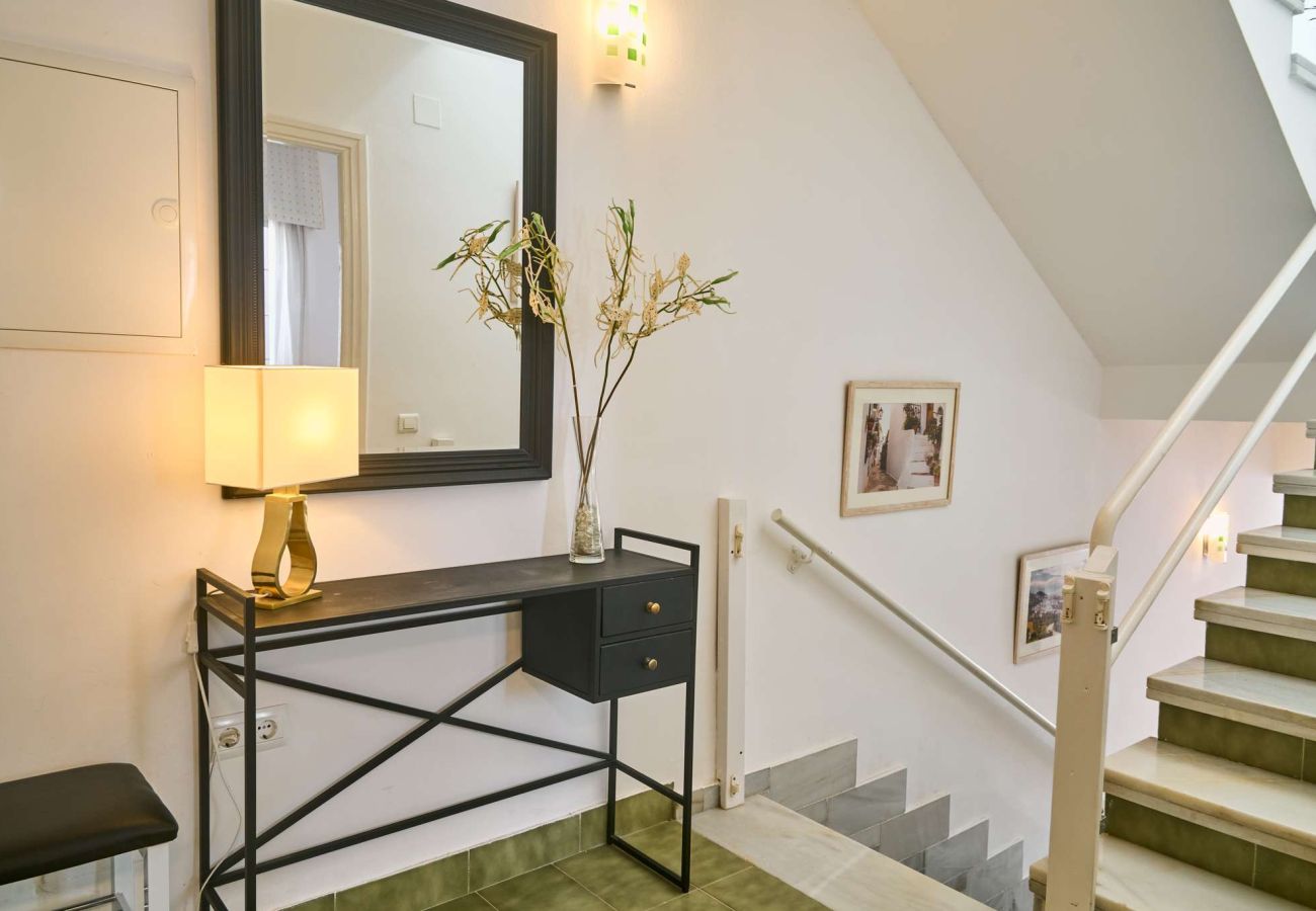 Radhus i Nerja - Casablanca 9: Duplex med terrasser i flera nivåer, havsutsikt och solnedgång