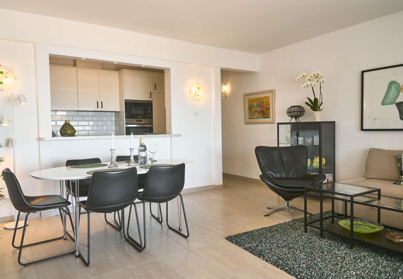 Radhus i Nerja - Casablanca 9: Duplex med terrasser i flera nivåer, havsutsikt och solnedgång