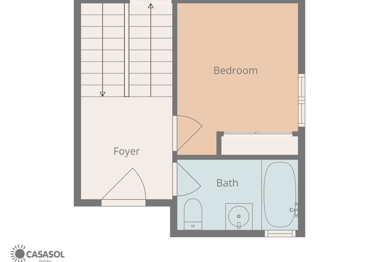 Radhus i Nerja - Casablanca 9: Duplex med terrasser i flera nivåer, havsutsikt och solnedgång