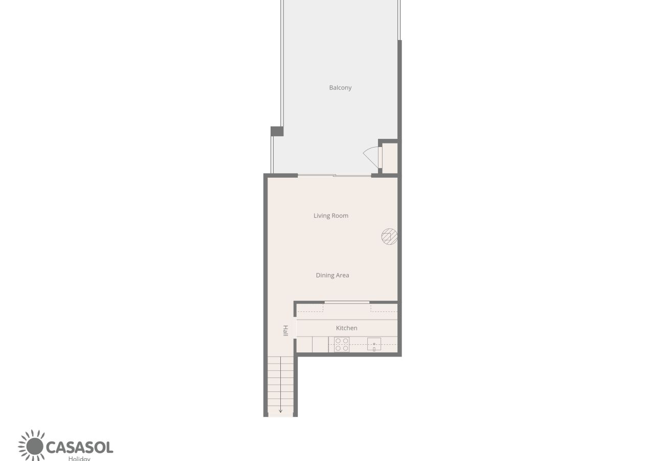 Radhus i Nerja - Casablanca 9: Duplex med terrasser i flera nivåer, havsutsikt och solnedgång