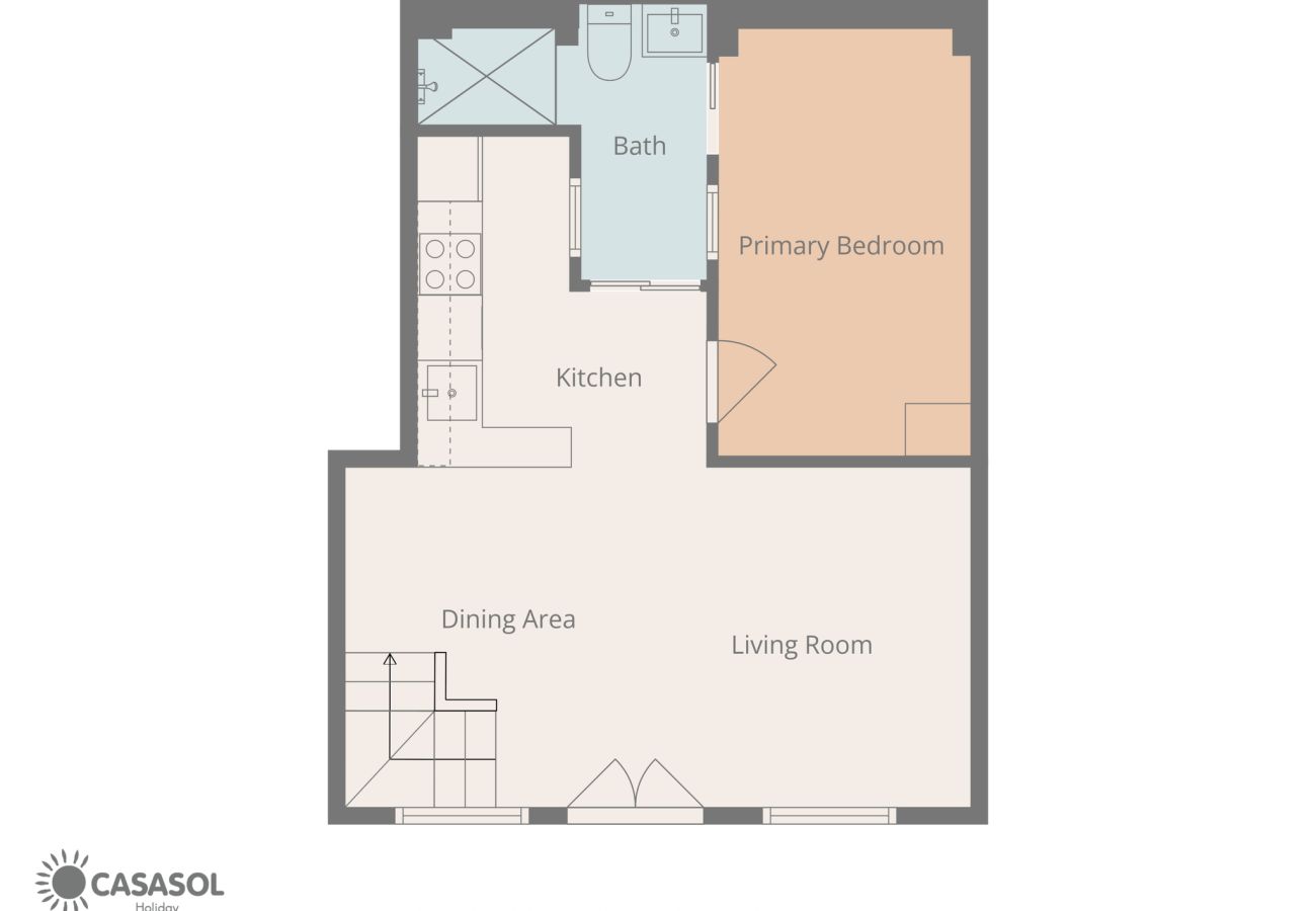 Radhus i Nerja - Casa Chica: Semesterhus med privat takterrass på Calle Cristo, Nerja