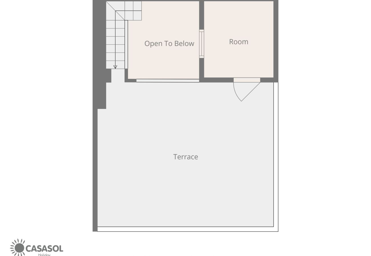Radhus i Nerja - Casa Chica: Semesterhus med privat takterrass på Calle Cristo, Nerja