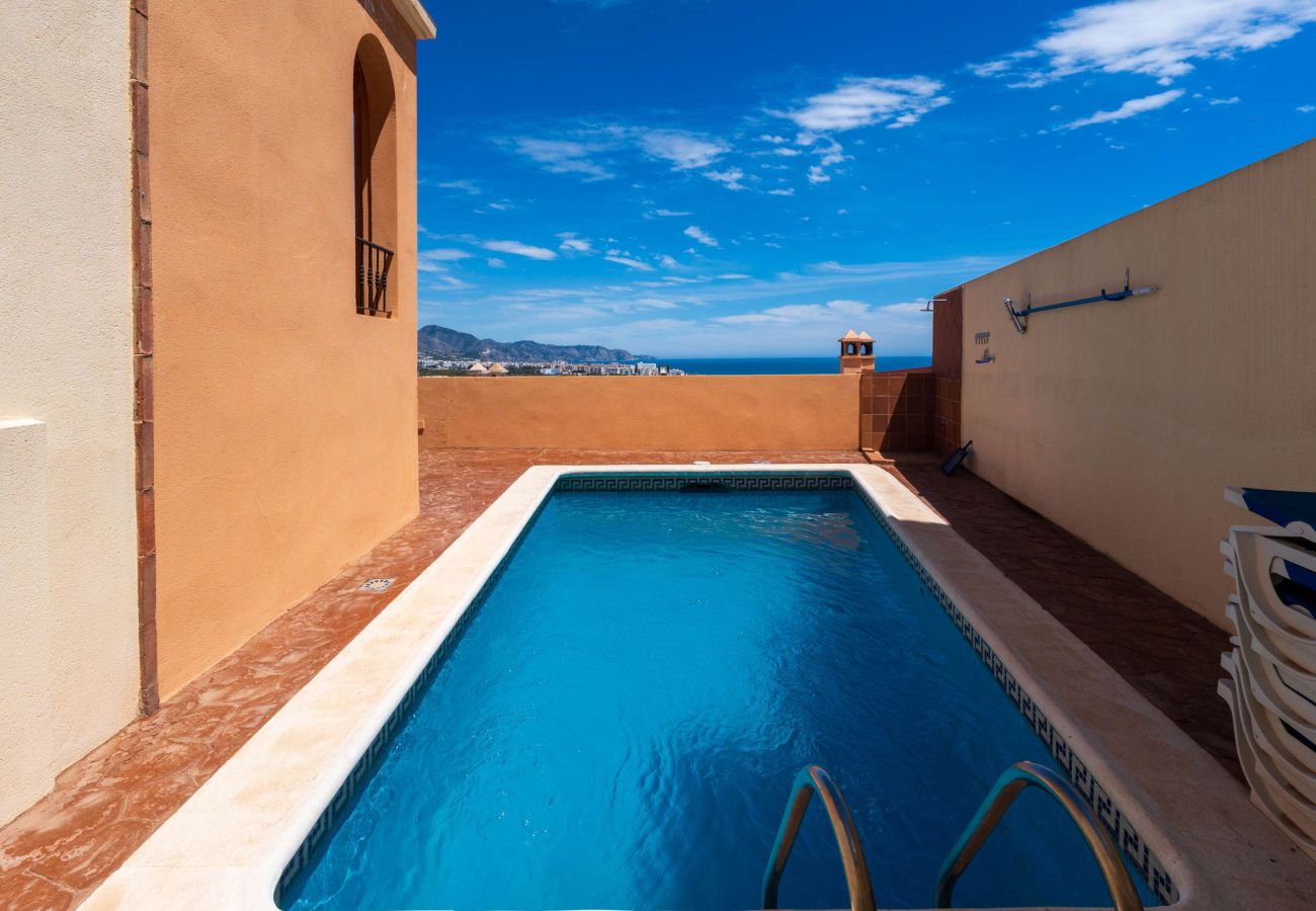 Villa i Nerja - Villa Punta Lara 15: Villa med Privat Pool för 5 med Havsutsikt, Nerja