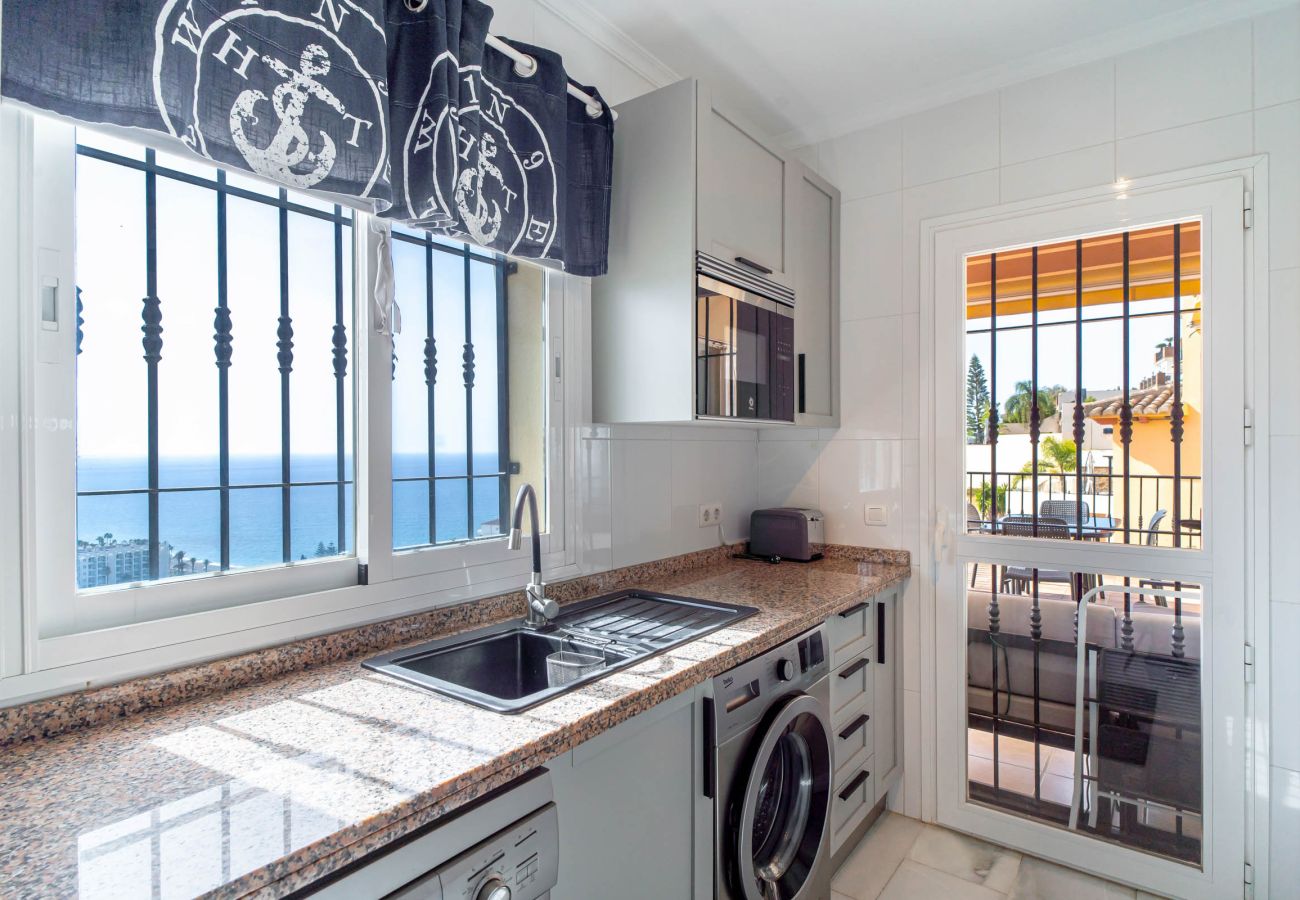 Villa i Nerja - Villa Punta Lara 15: Villa med Privat Pool för 5 med Havsutsikt, Nerja
